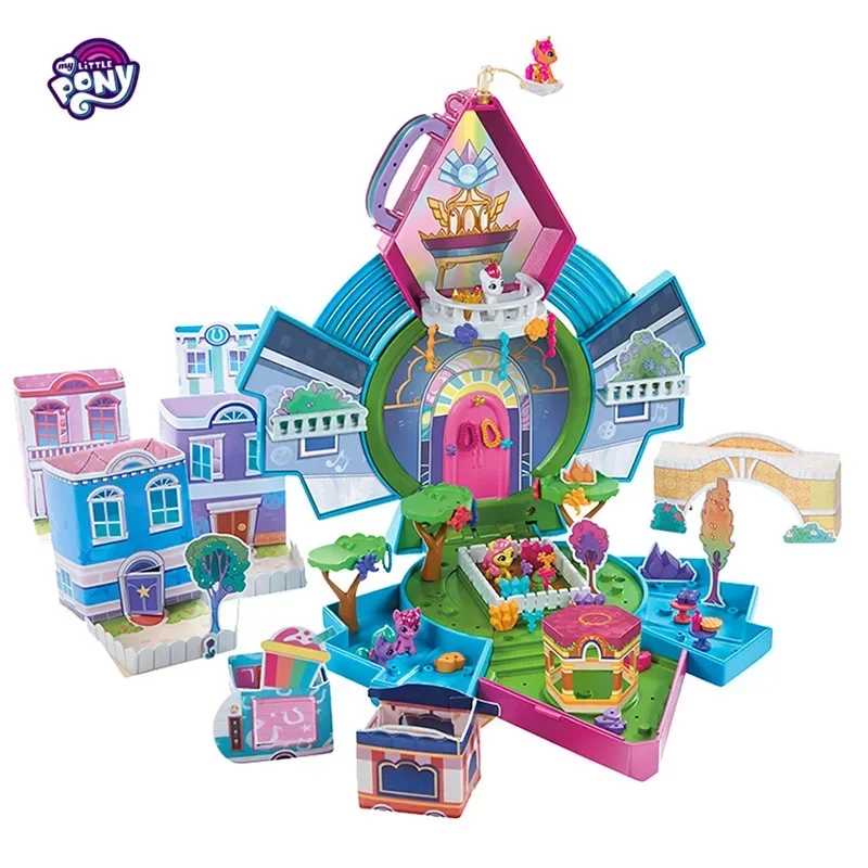 Hasbro My Little Pony Crystal Brighthouse Zmontowany model Mini Worls Magiczny miniaturowy domek do zabawy Zabawki ze figurkami Prezenty dla dzieci