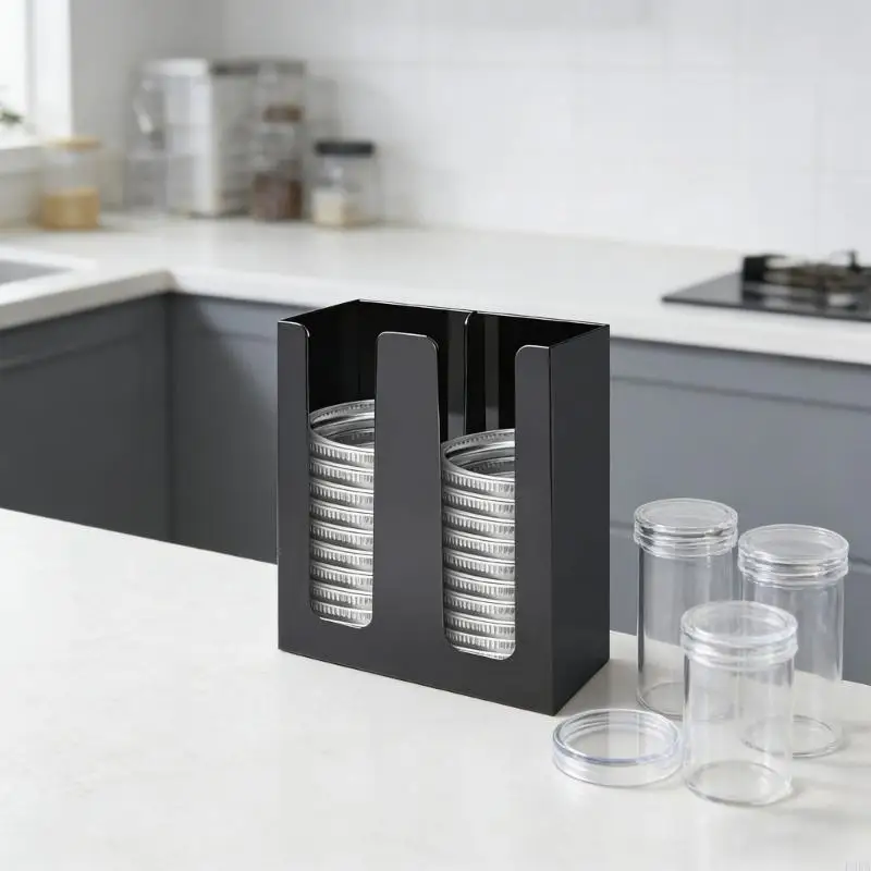 2 Level Acrylic Shelf For Keeping Glass Jar Covers And drink Lids
