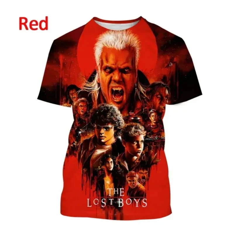 Horror Movie The Lost Boy 3D Print O-Neck Tshirt Men Fashion Casual Summer Short Sleeve Oversized  Y2K Harajuku Unisex Clothing