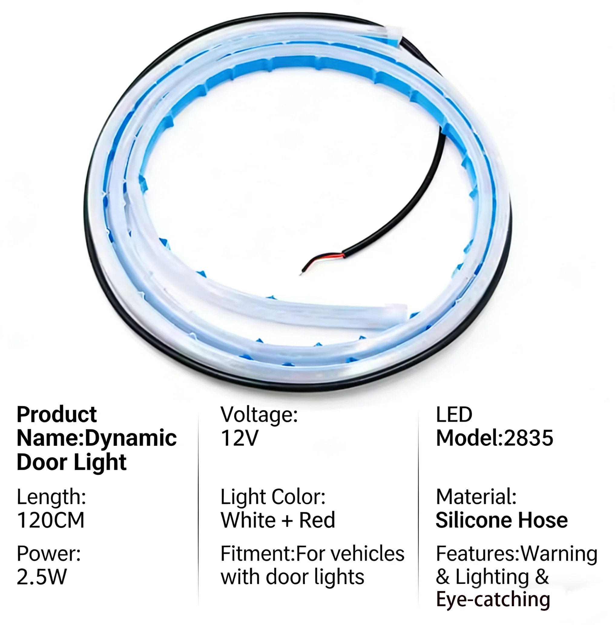 

Dual Color Car Door Streamer Light Anti-collision Strobe Universal Auto LED Exterior Door Edge Modified Lighting Kit