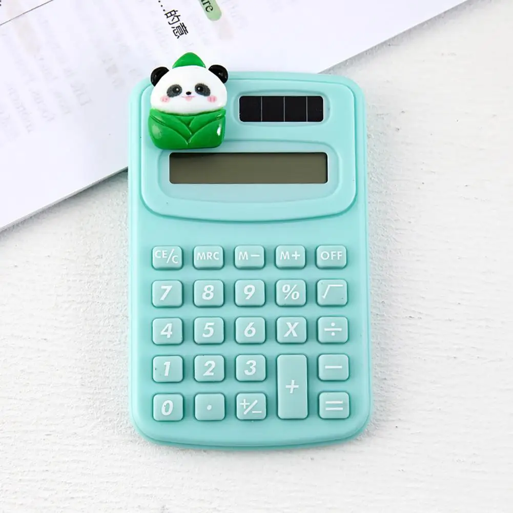 Детский мини-калькулятор панды, портативный мини-калькулятор панды с милым дизайном, пластиковые резиновые кнопки, легкий для офиса