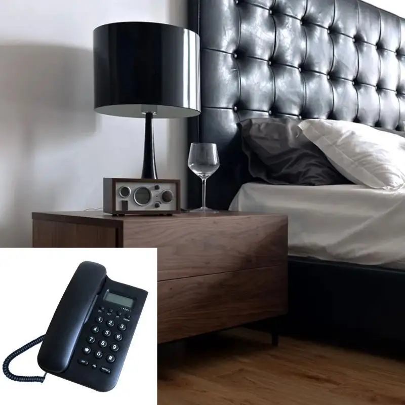 652F Traditional Corded Telephone with LCD Display Stable and Clear Call Quality, Perfect for Home or Office Easy Managements