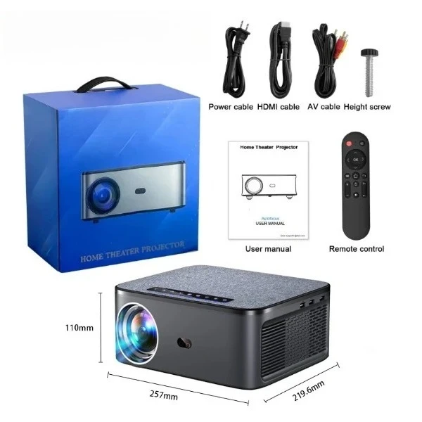 XIWBSY 2000Ansi Portable Projector 4K Android 12.0 Daylight Projector 8K Home Theater Auto Keystone Smart Projector Beamer