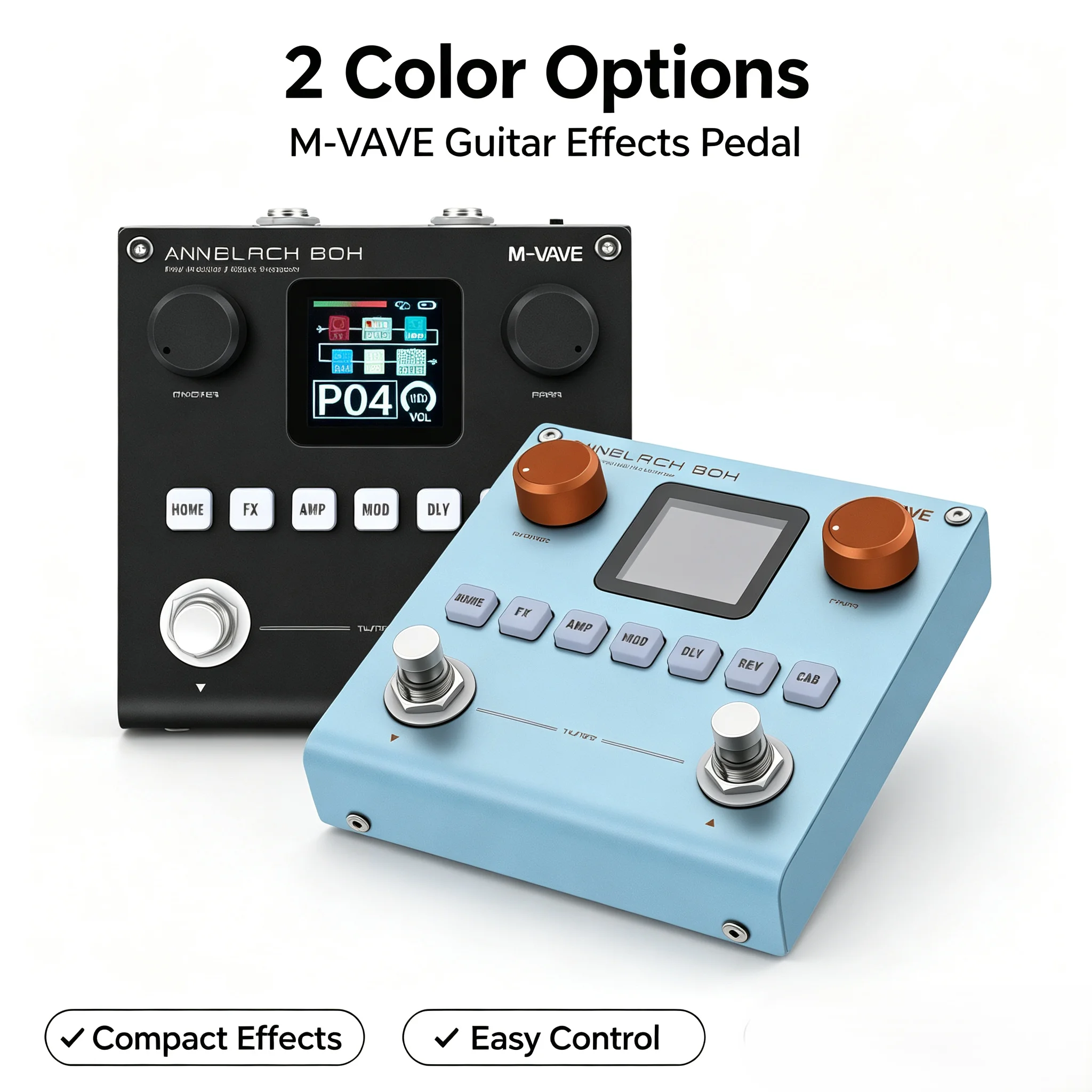 M-VAVE BLACK BOX Guitar Effects Processor, Supports IR Loading for Recording/Performance/Practice