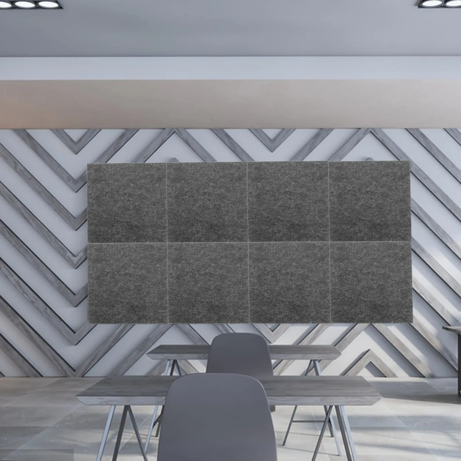 

8Pcs Square Cork Board Felt Tiles Large Bulletin Board Office Home School Kitchen Notices Photos Wall Art Living Room