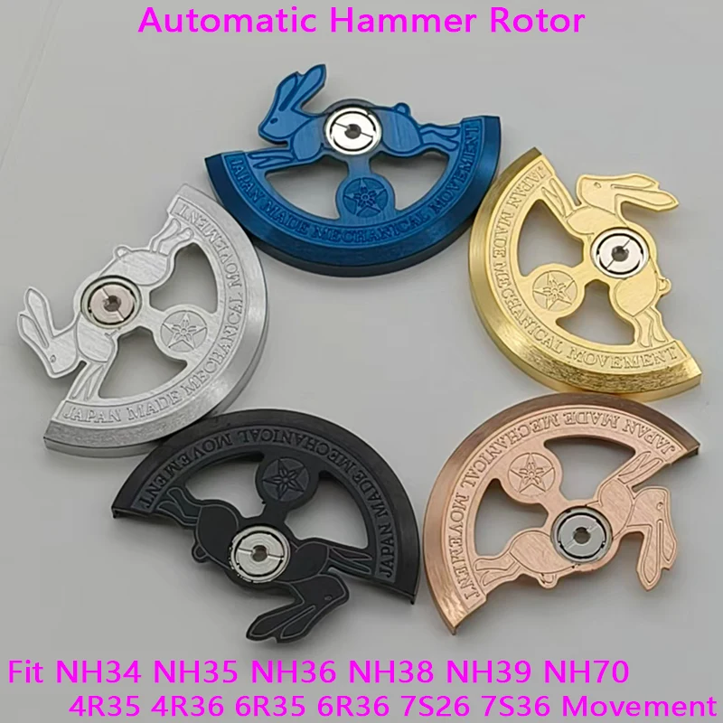 

Rabbit Style NH35 Movement Rotors Oscillating Weight Rotor Fits for NH35 NH36 38 39 4R 6R 7S26 Movement Oscillating Weight Roter