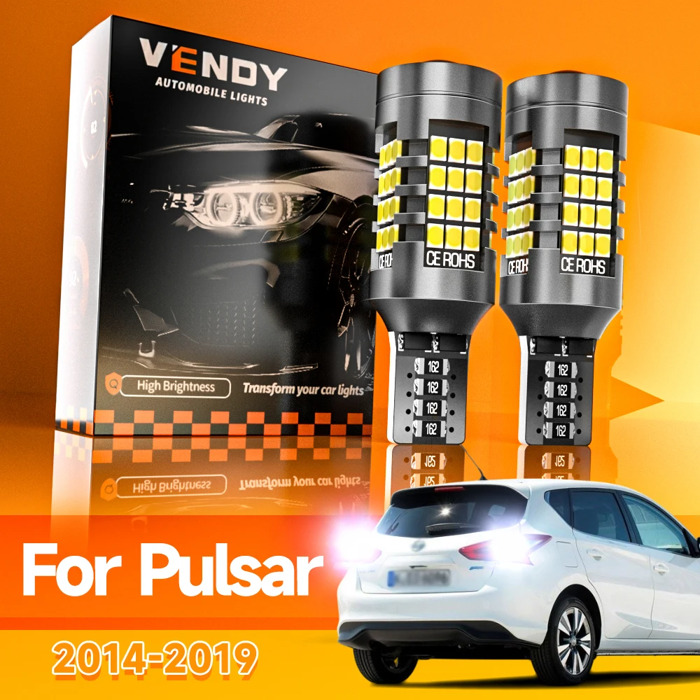 2pcs For Nissan Pulsar C13 LED Reverse Light Backup Lamp 2014 2015 2016 2017 2018 2019 Canbus Accessories