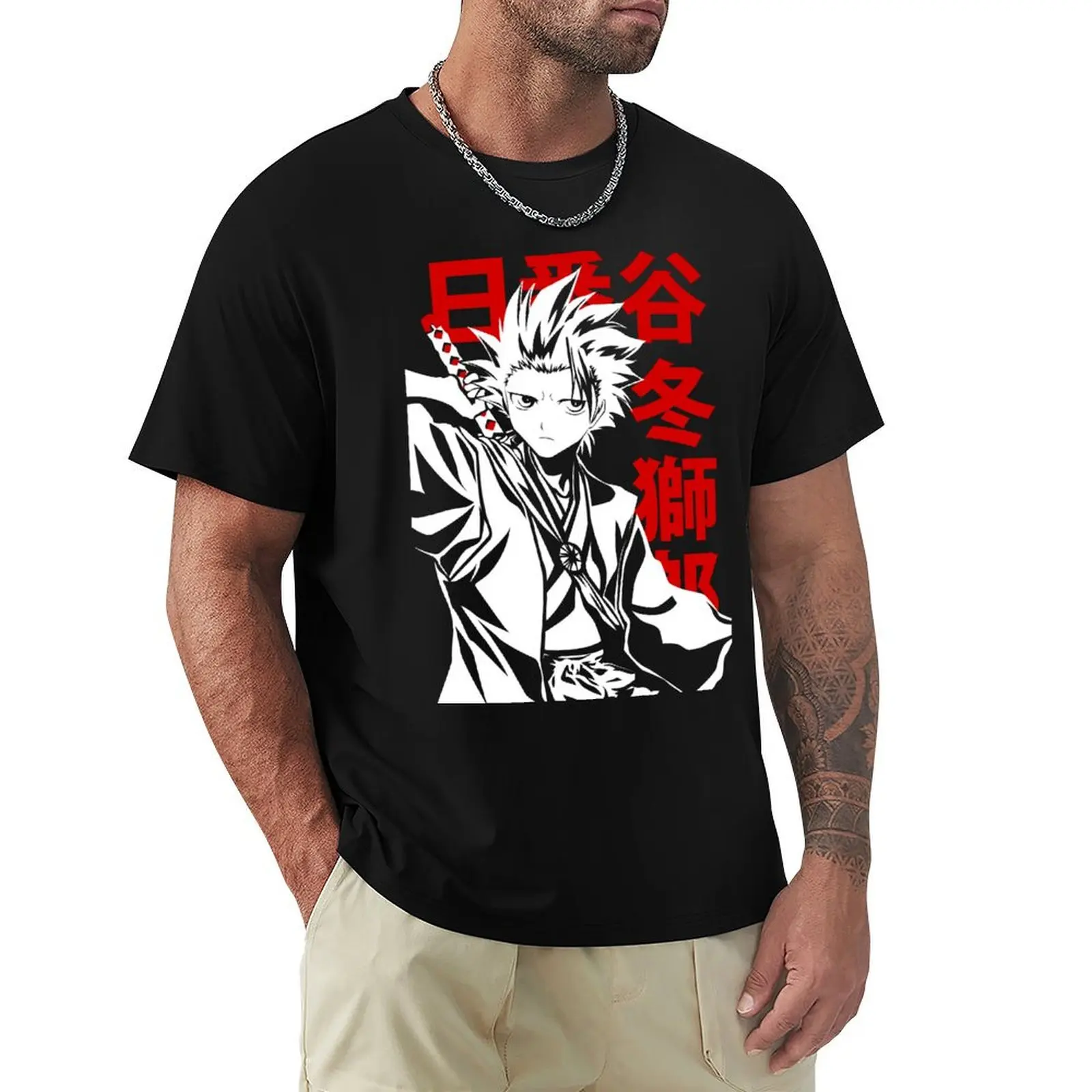 

10th division captain - Hitsugaya T-Shirt blanks funny shirt cotton summer clothes Clothing t shirt for men