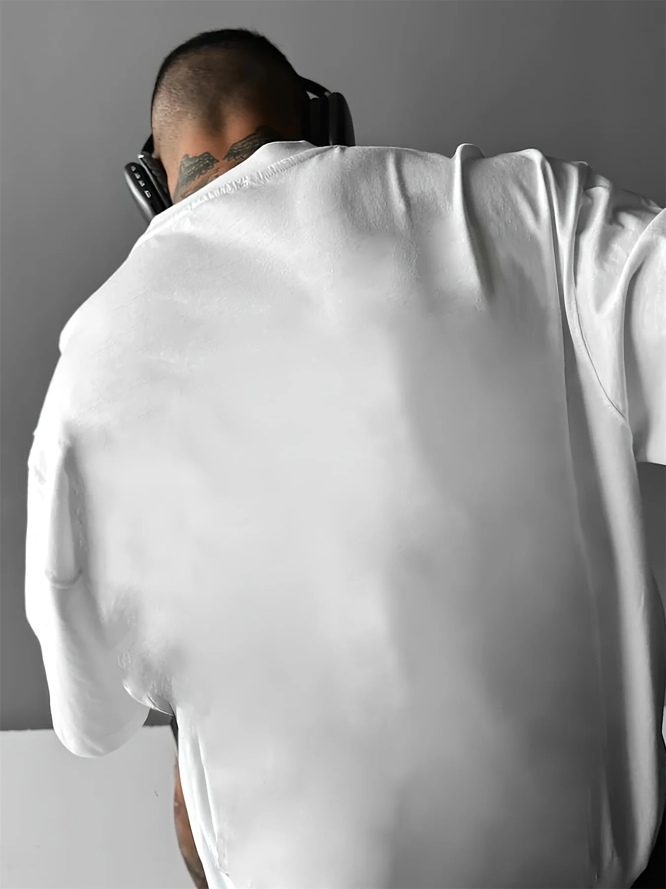 Summer men's 100% cotton comfortable casual wide plus size prediction for future letter printed round neck short sleeved T-shirt image 5