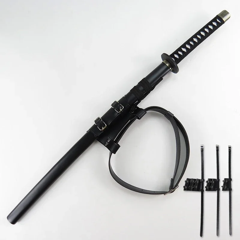 Black/White PU Leather Katana Sword Holder Medieval Belt Holster Halloween Props Anime Cosplay Knight Samurai Ninja Waist Sheath