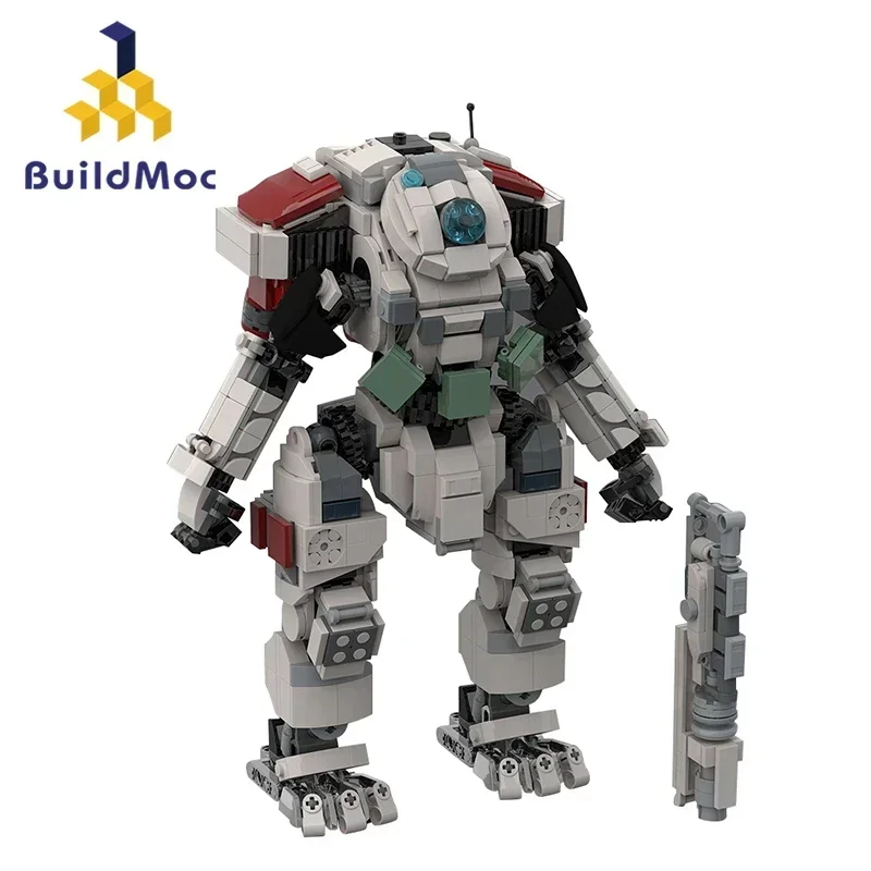 

BuildMoc Titanfall 2 Scorch Titan робот, набор строительных блоков, боевой меха, солдаты, кирпичи, игра «сделай сам», игрушка для детей, подарок на день рождения
