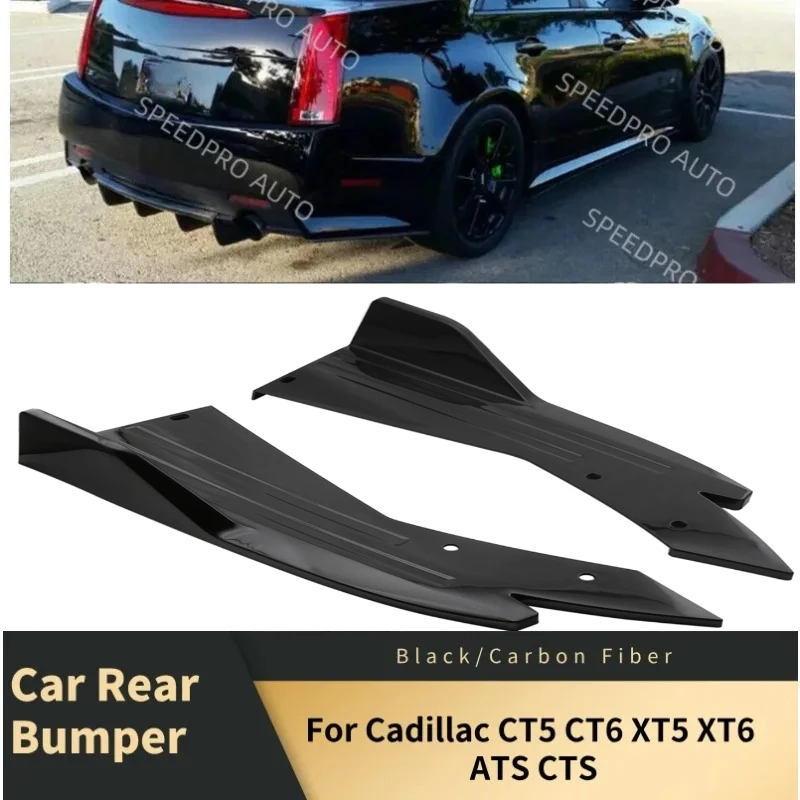 

For C-adillac CT5 CT6 XT5 XT6 ATS CTS Rear Bumper Spoiler Lips Splitter Diffuser Scratch Protector Side Skirt Extension Body Kit