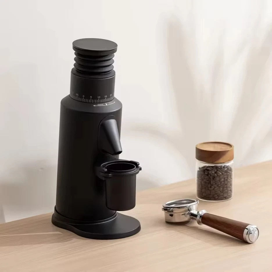 Factory Direct Shipping Automatic Single Dose Flat Burr Aluminium Alloy Coffee Grinder with Variable Speed
