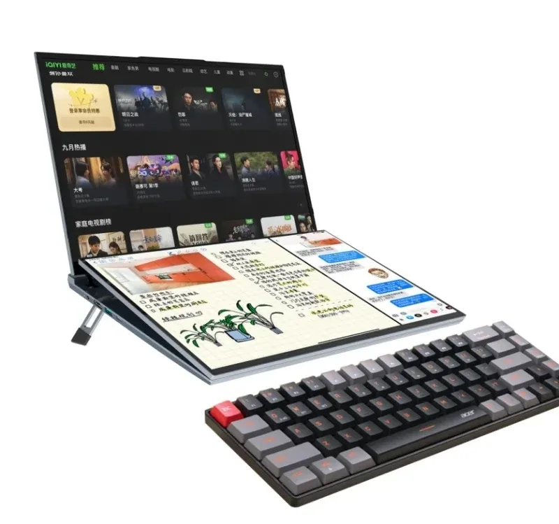 16-Inch I7 Dual-Screen HD Notebook 16+512G for Gaming Office Design Modelling Video Editing Programming Business Laptop