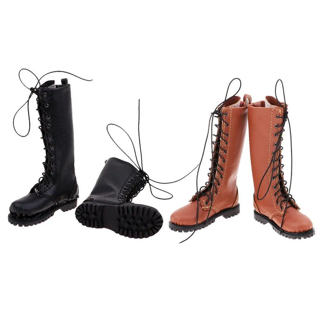 Bottes de figurines d'action en cuir PU, échelle 1/6, chaussures pour hommes, accessoires pour modèle de soldat de 12 pouces, jouet