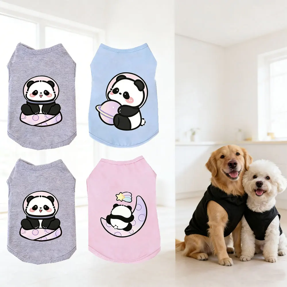

Pet SpringVest Fashion Cute Panda Print Comfortable Material Suitable For Cat & Dog Party Wear suitable Golden Retriever Maltese