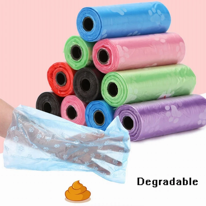 10 Rolls Dog Poop Bag Degradable Plastic Pet Dog Poop Bags For Dog Cat Toilet Clean Up Outdoor Waste Garbage Cleaning Bag