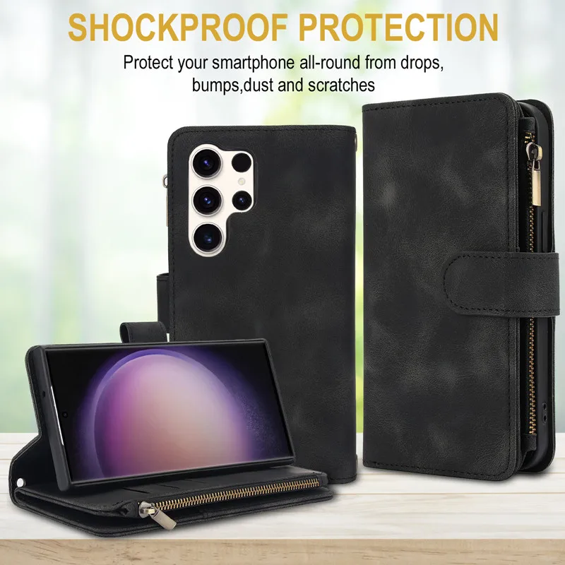 Case for Samsung Galaxy S24 S22 S23 Plus S21 FE A54 A15 A55 A73 S20 A71 NOTE 20 Ultra A52 A34 A51 5g Leather Wallet Phone Bags