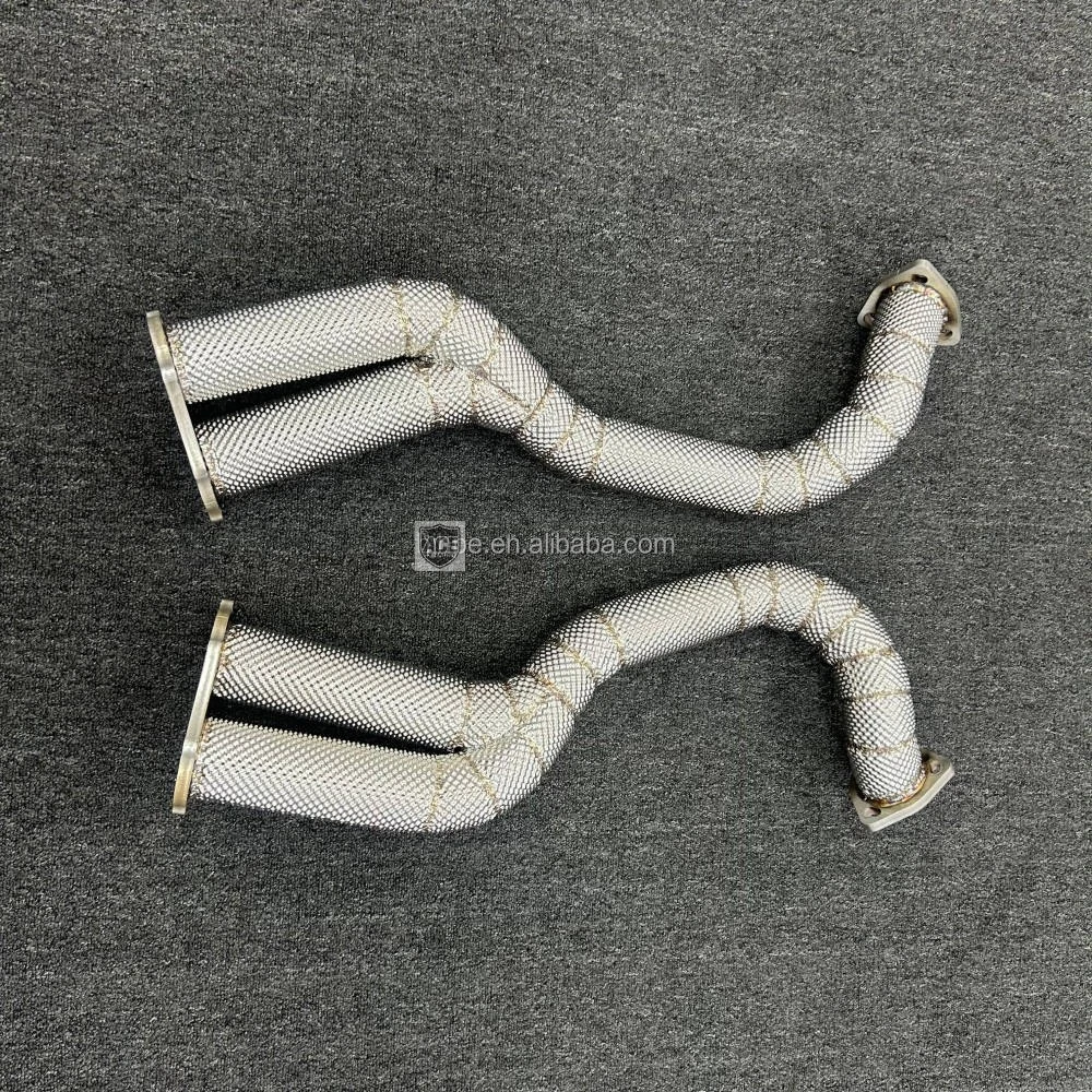 asEcnal für 2020+ Porsche 718 GT4 4.0T Leistungssteigerung Direktverbindungs-Auspuff Edelstahl-Downpipe – Detail 6