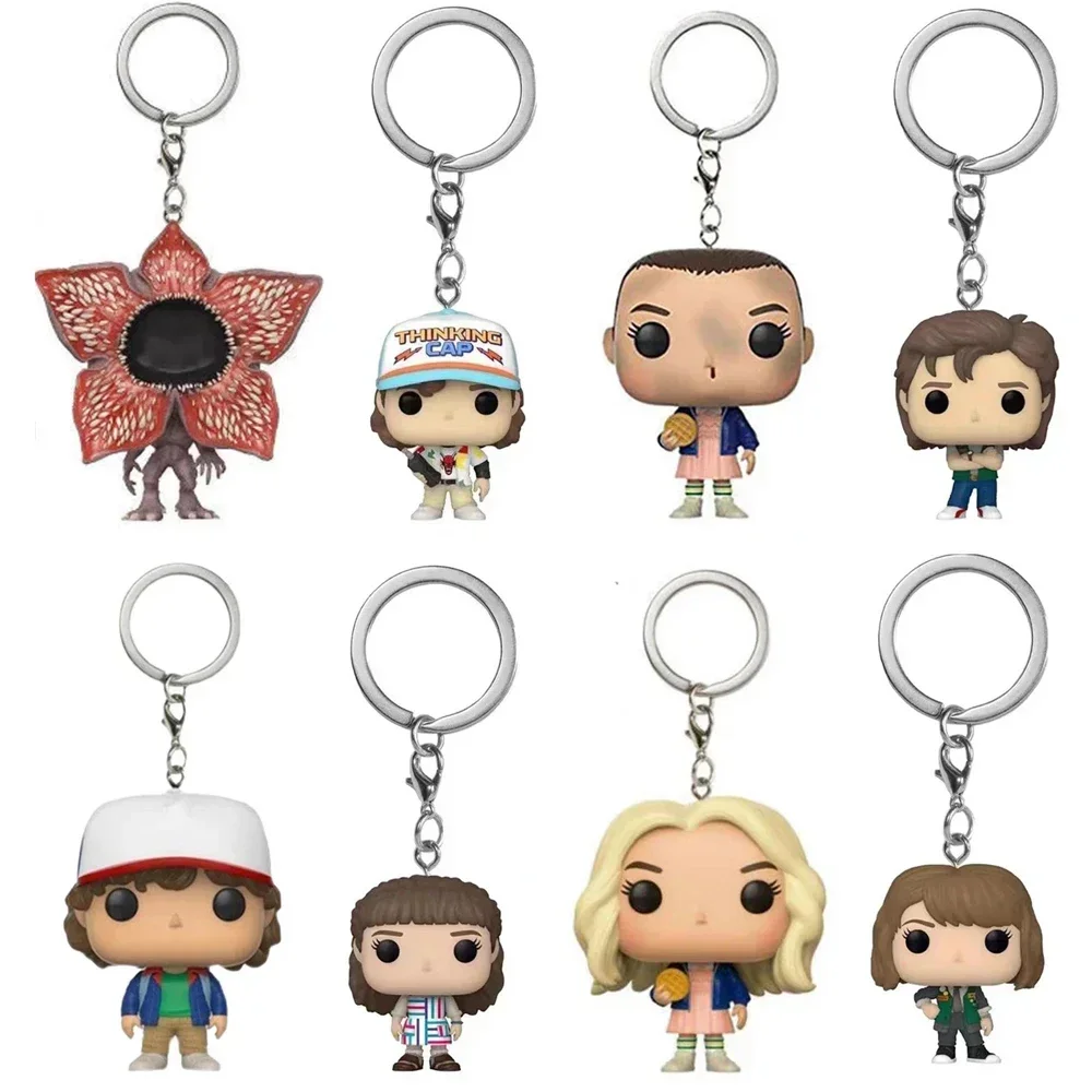 Llavero de Stranger Things: ELEVEN, Demogorgon, DUSTIN, Barb, Steve, Robin - Figura de Vinilo Coleccionable, Modelo de Juguete de Bolsillo