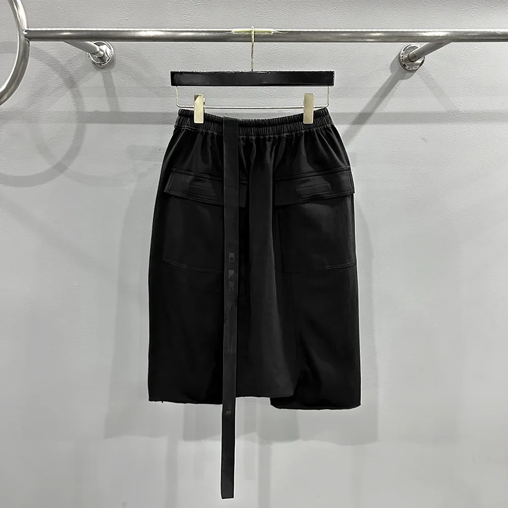 High Quality Luxury Chicken Eye Design Drawstring Shorts Men Casual Loose Hip Hop Short Pants With Ribbon