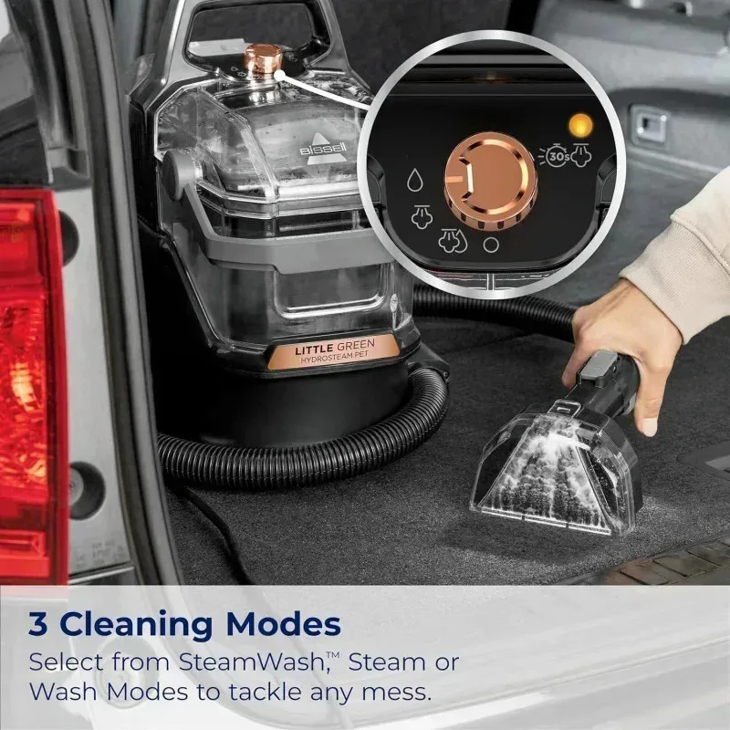 PMD4-ABISSELL Little Green HydroSteam Multi-Purpose Portable Carpet and Upholstery Cleaner,Car and Auto Detailer,3618,Black and