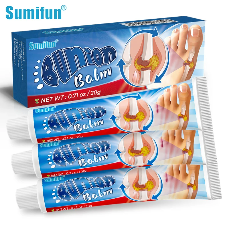 

3Pcs Sumifun Bunion Pain Relief Cream Joint Toe Stiffness Finger Gout Treatment Hallux Valgus Arthritis Ankle Chinese Medicine