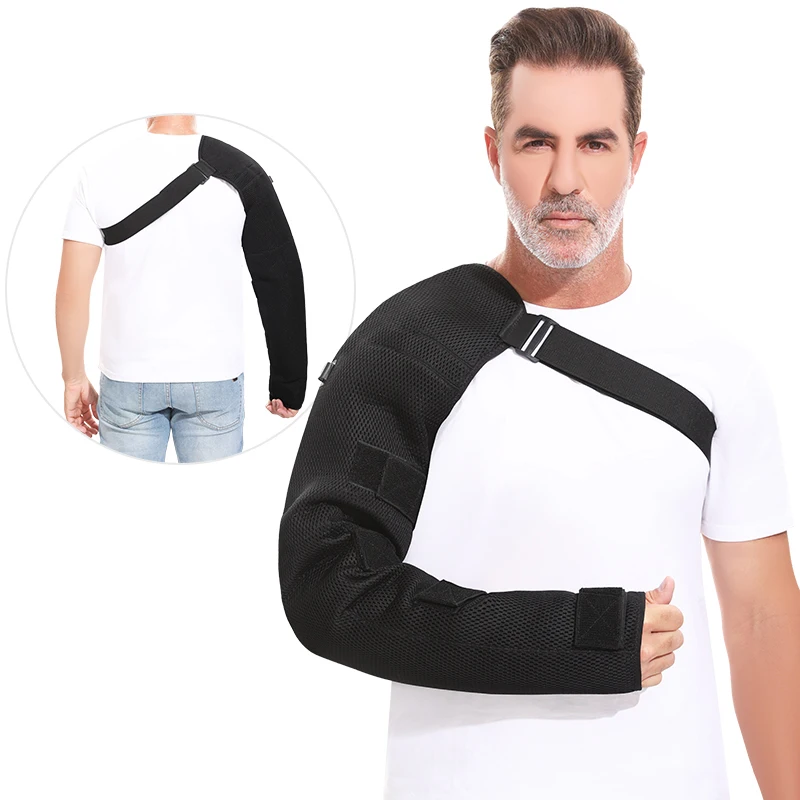 Air Layer Heating Long Arm Protector Arm Vibration Massager Relieves Frozen Shoulder Elbow Pain Arm Thermal Care  Recovery Brace