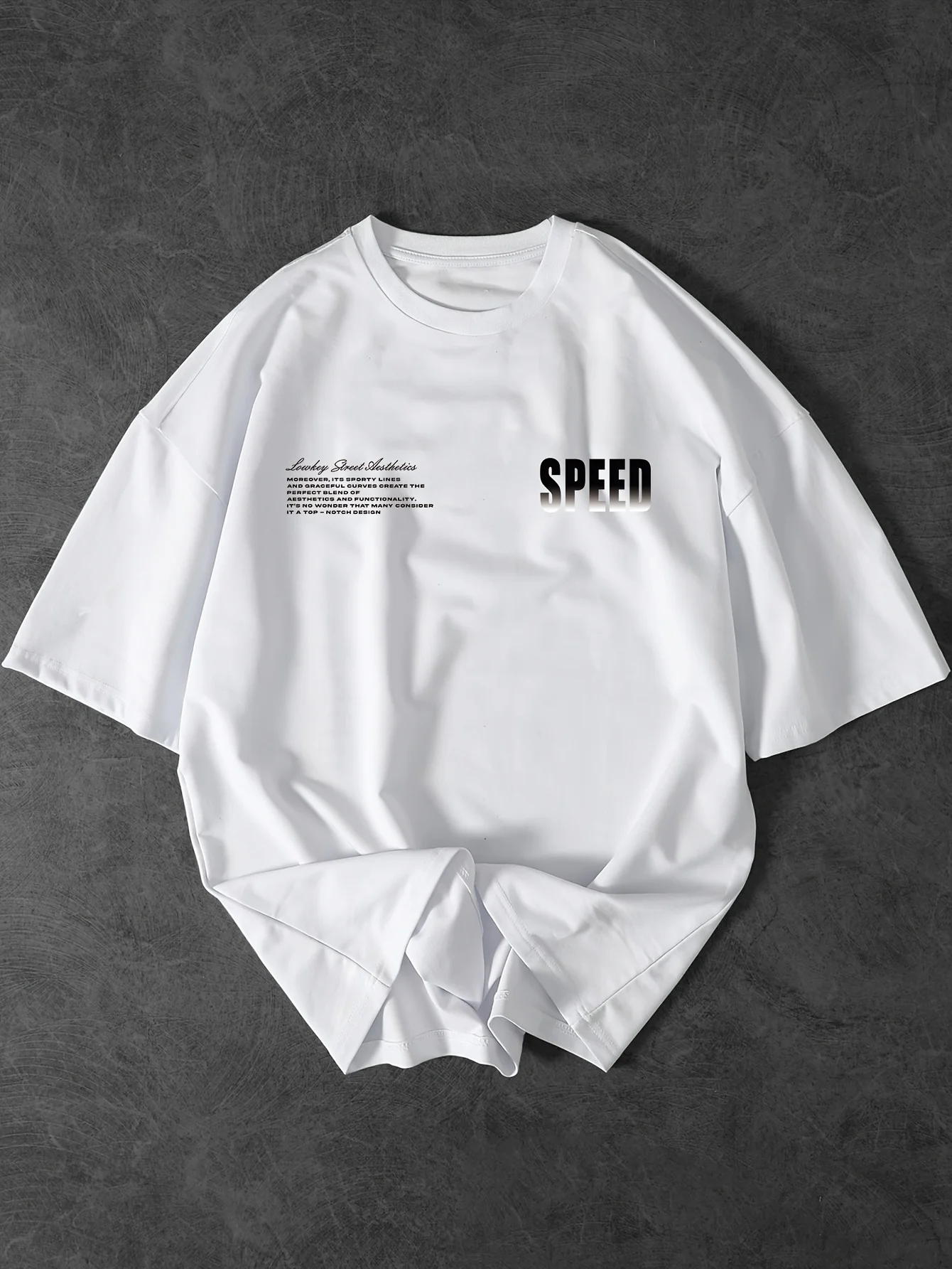 �Speed“ Lowrider-Sportwagen-Print auf hochwertigem, weichem Herren-T-Shirt aus 100 % Baumwolle, perfekt für Sommer-Events der Autokultur – Detail 6