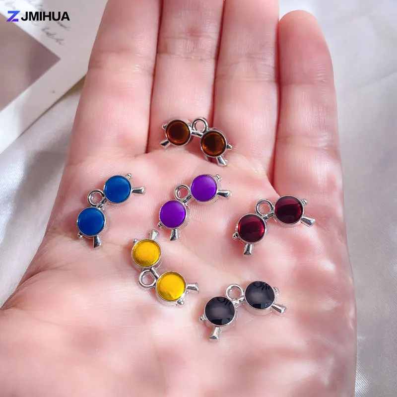 15pcs Enamel Charms 10x18mm Goggles Pendants For Jewelry Making Findings DIY Earrings Bracelets Supplies Handmade Accessories