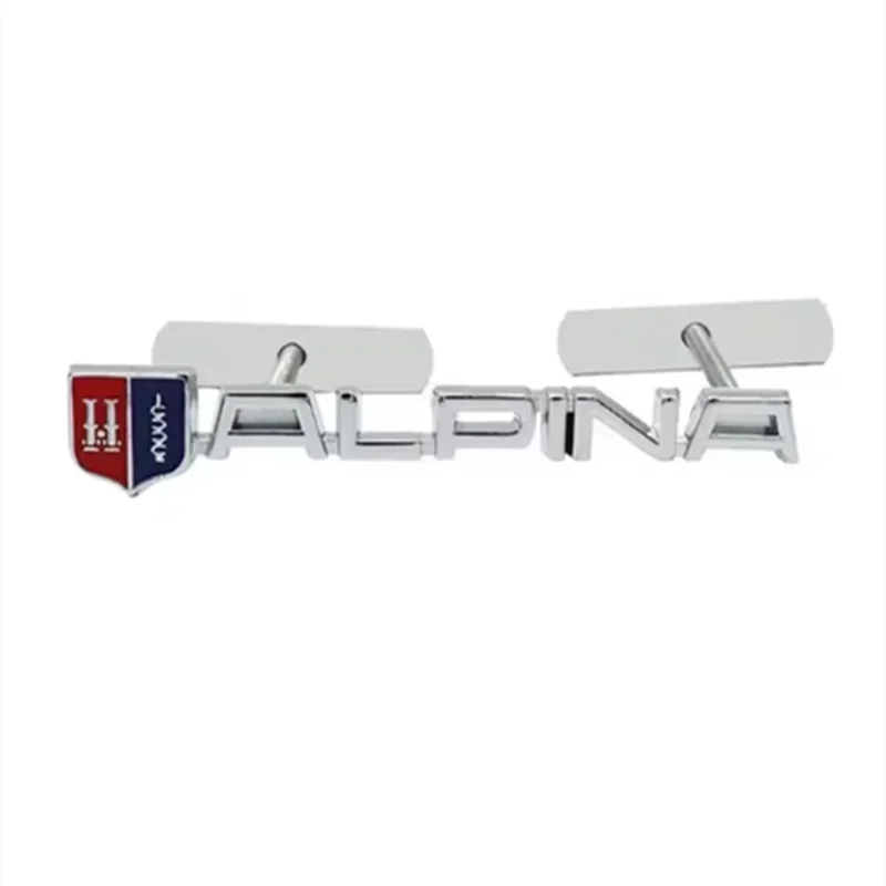 3D Metall-Chrom-Schwarz-Logo ALPINA Heckkofferraum-Kotflügel-Emblem-Aufkleber Auto-Frontgrill-Abzeichen Dekale Auto-Styling-Zubehör – Detail 5