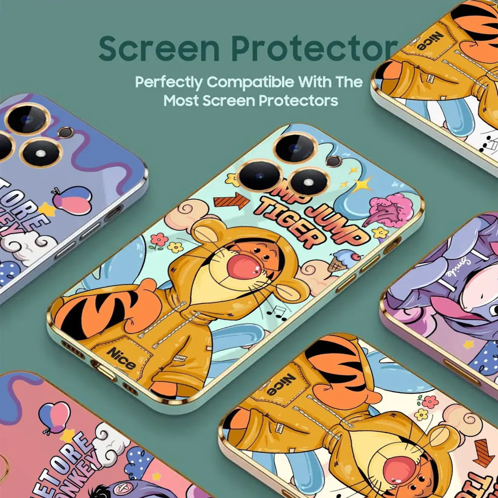 Capa de telefone Disney-Tiger e Eeyore, capa para Huawei Honor 90, 70, 50, 20, Y9, Y8P, Y7, Y7A, Y6, Y6P, X9A, X7A, X10, 9X, MAGIC 5, 5 PRO, 2019