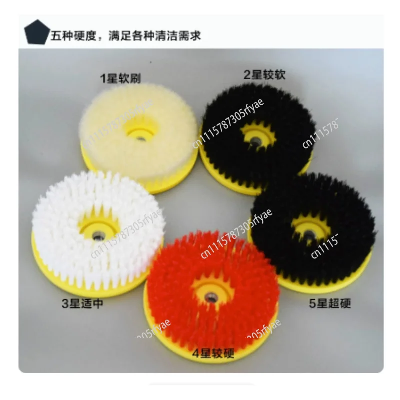 Electric Cleaning Brush Nylon Bristle Scrubber For Bathroom Tile Kitchen Carpet Drill Cleaning Multi-Purpose Floor Brush Tool
