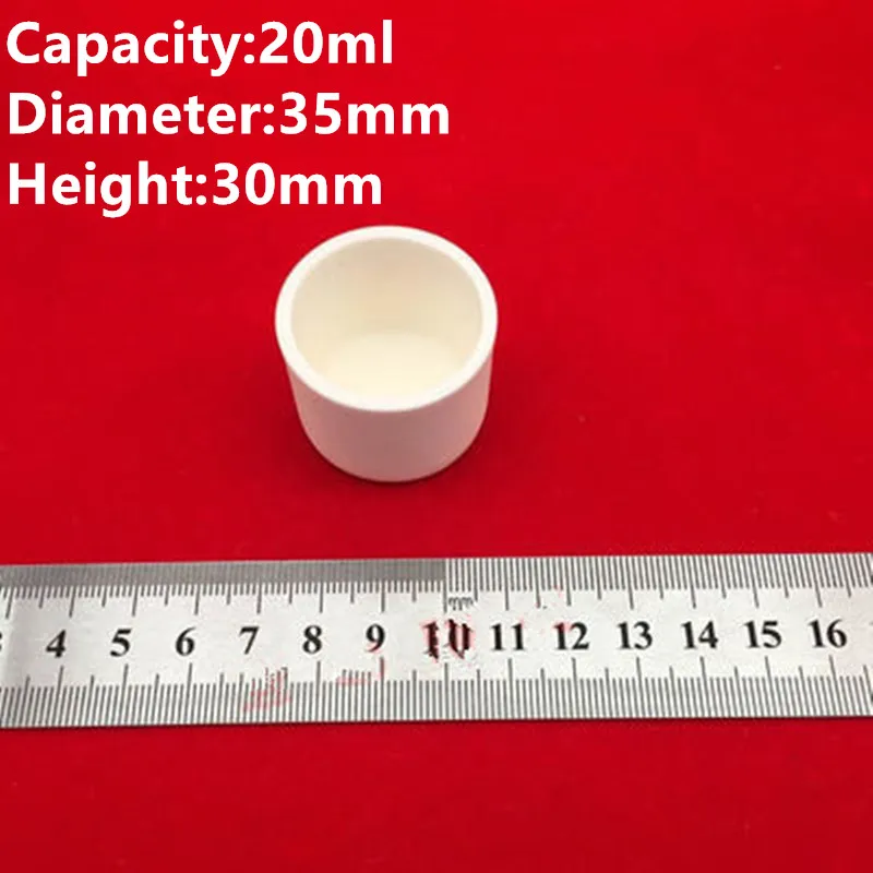 5ml 6ml 15 25 40 45 60 30 ml cylindrical 99% pure aluminum corundum crucible / Al2O3 ceramic crucible tube / Sintered crucible