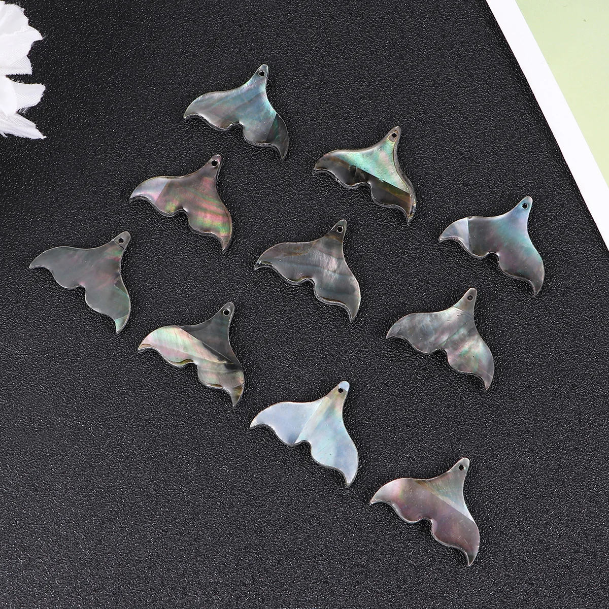 

10 Pcs Shell Jewelry Accessories Durable Lightweight Fishtail Design Pendant Earrings Keychain Parts Colorful Craftsmanship