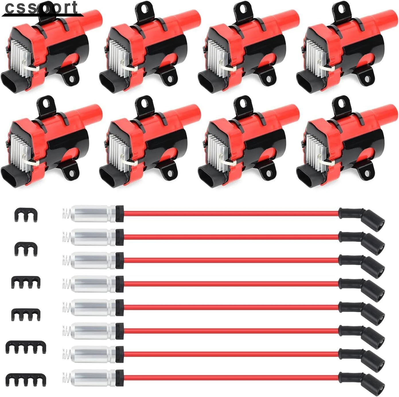 

Round Ignition Coil Spark Plug Pack For Chevy Silverado GMC LS1 LS3 4.8/5.3/6.0L