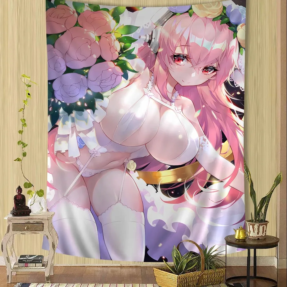 

Super Sonico Anime Tapestry Manga Wall Art Science Fiction Room Decor Bedroom Living Room Hanging Poster