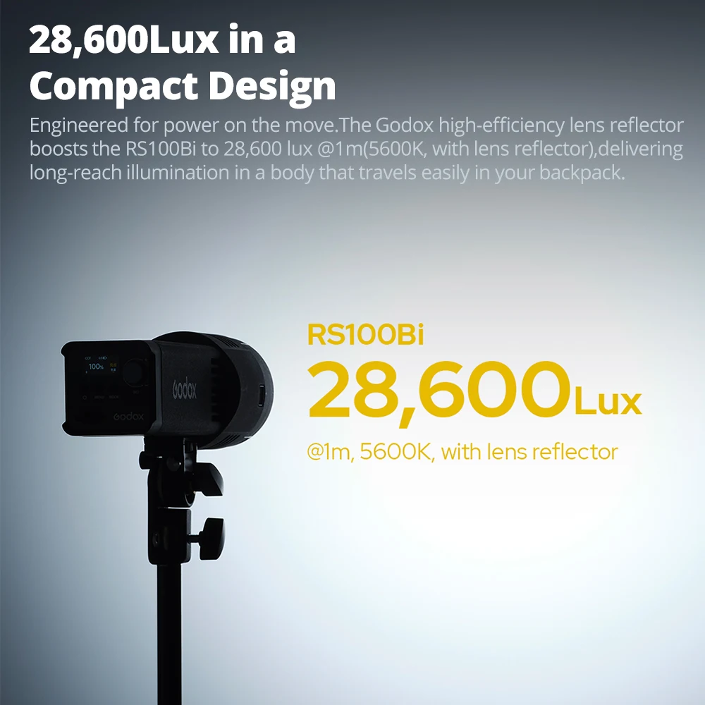 NEW GODOX RS100Bi RS100R Full Color RGB LED Light Bi-color Photography Fill Light For Film Video,Broadcast&Video Production