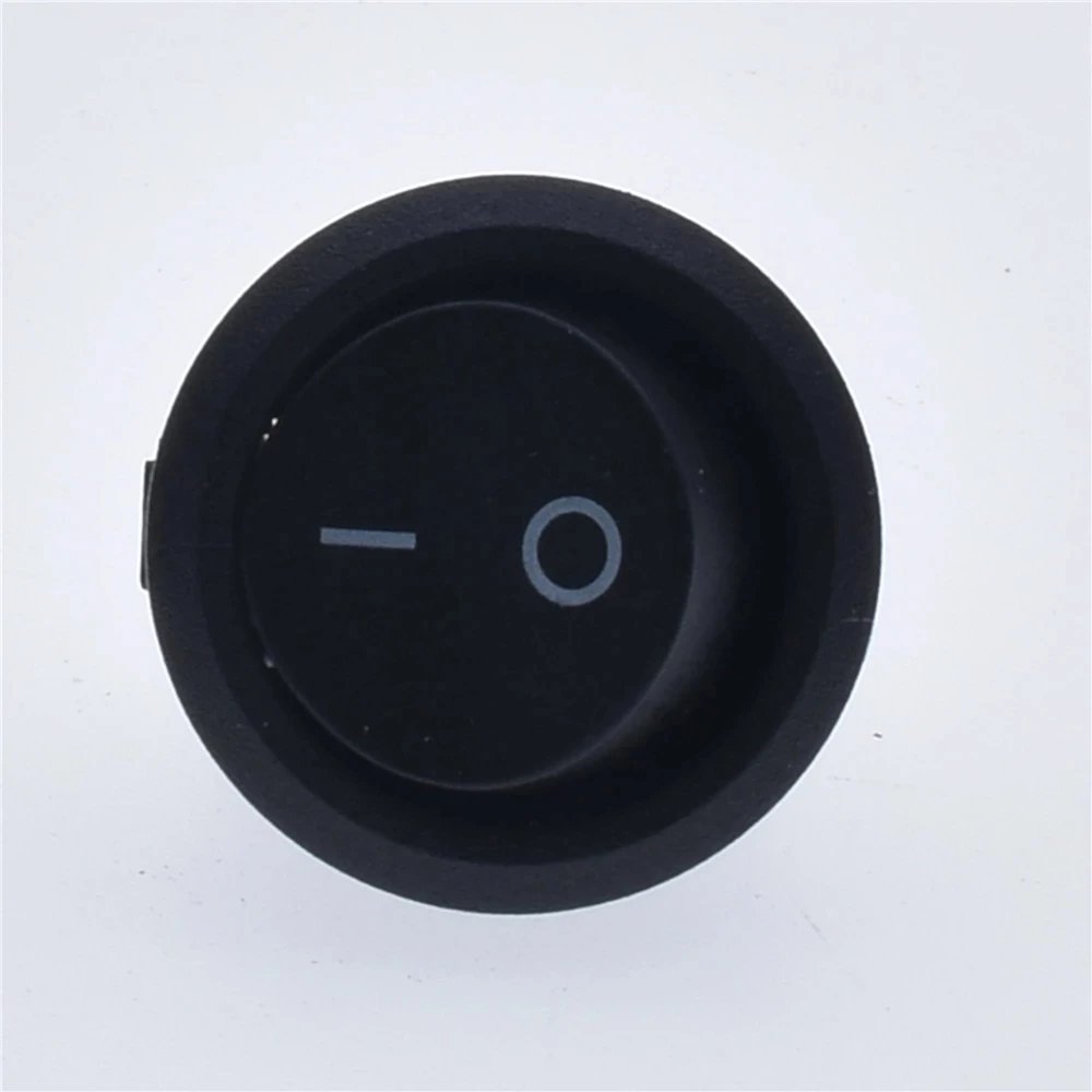 10PCS/lot KCD1 2PIN Diameter23MM Small Round DPDT Black Push Button Rocker SwitchON-ON Boat Power Hot Sale Rocker Switch 6A/250V