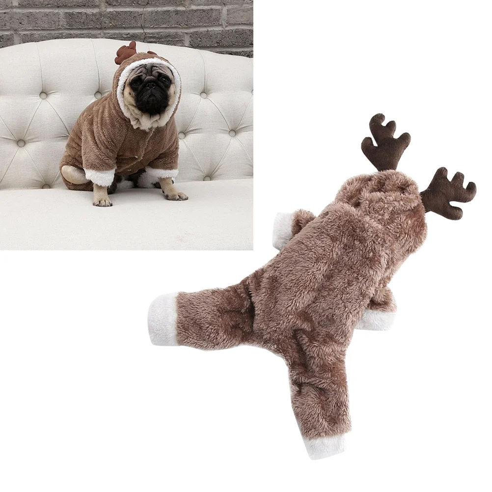 

Elk Dog Cotton Coat Outfits for Large Dogs Pet Clothes Sweatshirt Pets Clothing Hoodies Double Layer