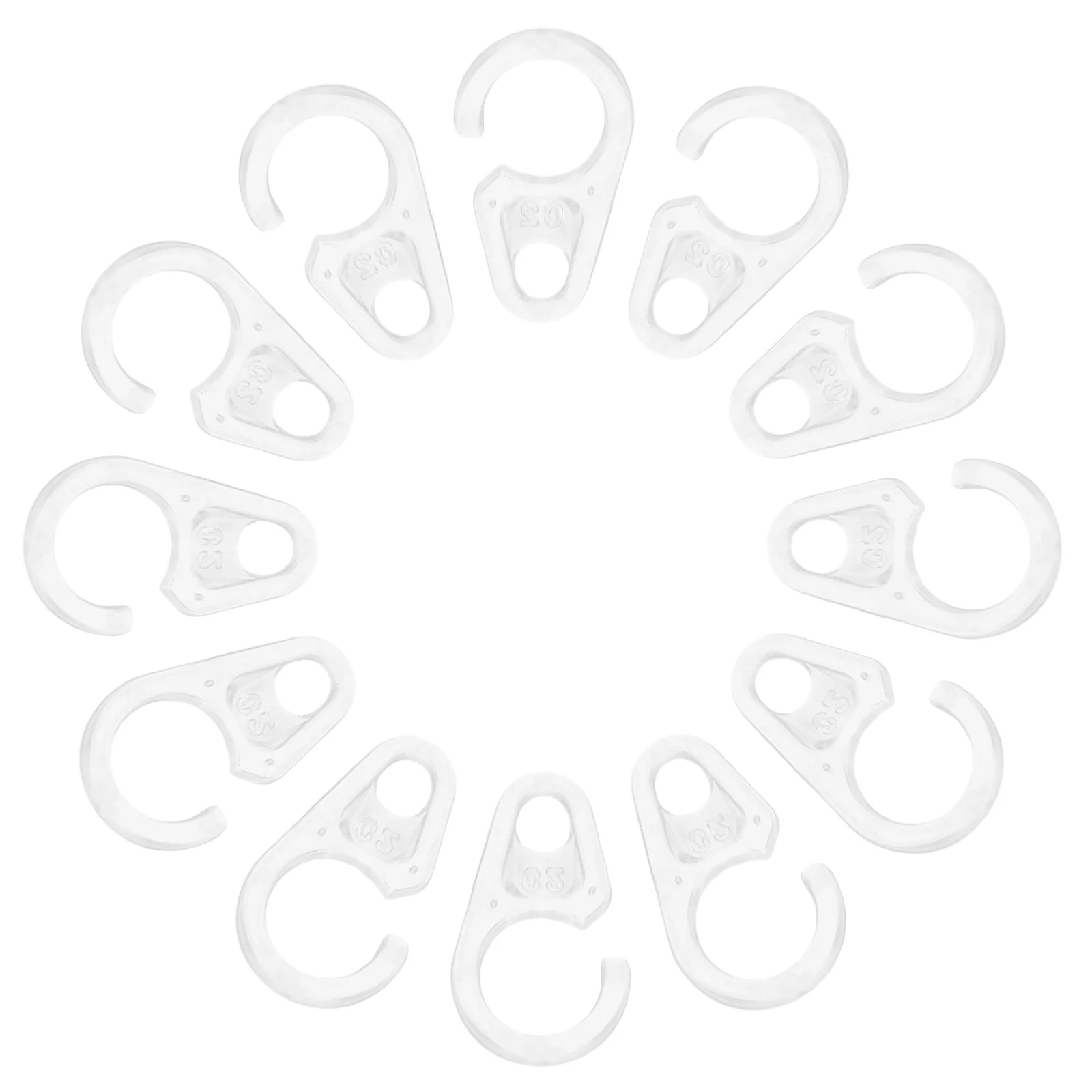 

50pcs Curtain Rings Clear Hooks for Shower Bathroom Connector Pin Track Versatile Use Easy Installation Durable Materials