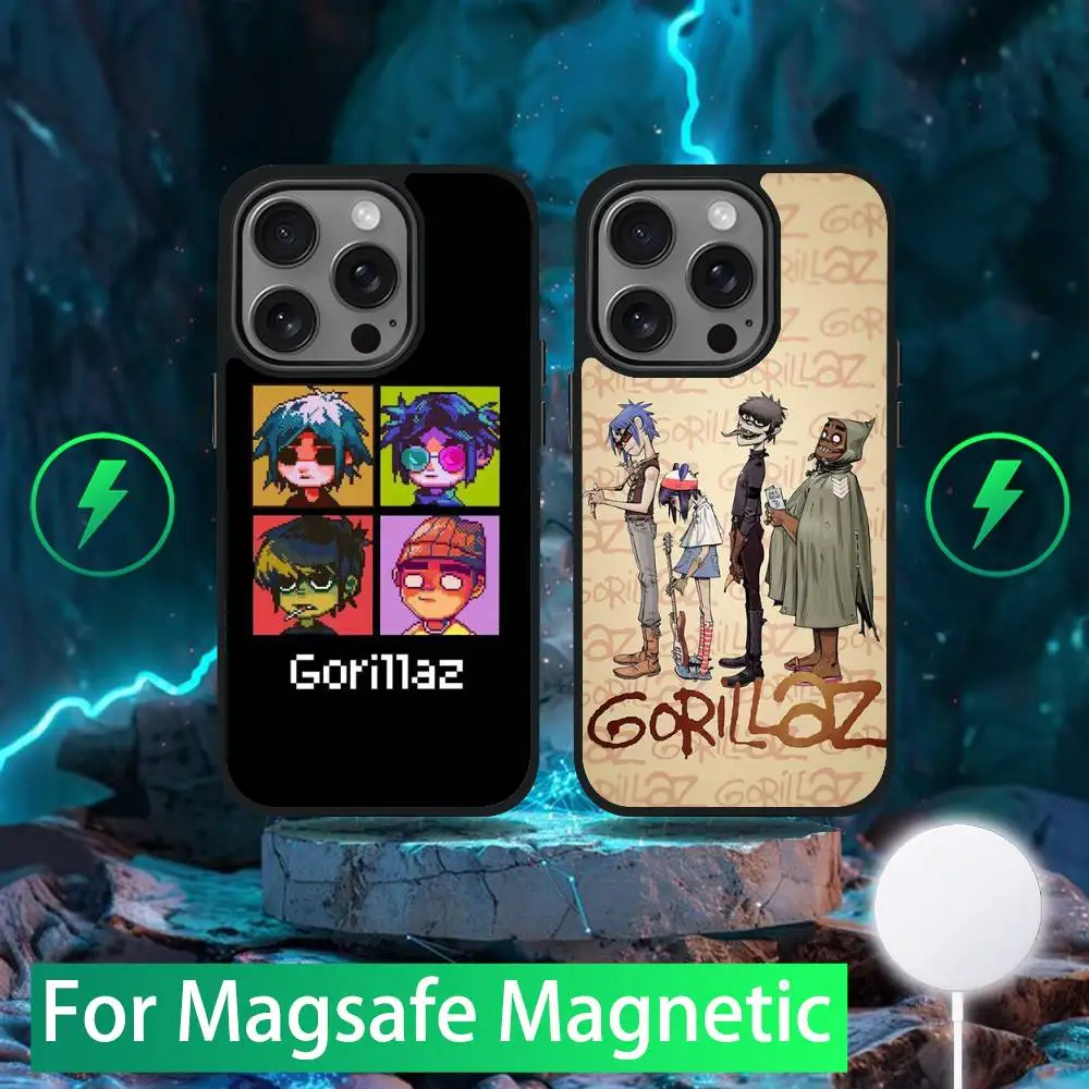 

G-Gorillaz Phone Case For iPhone 16,15,14,13,12,11,Pro,Max,Plus,Mini,SE New Magsafe Magnetic Wireless Charging
