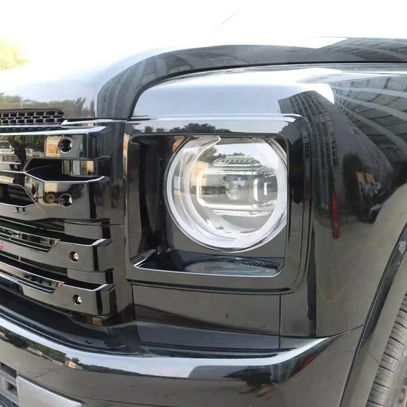 Auto Headlight Frame Modification Black Samurai Protection Kit Car Exterior Decoration Parts Fit for GWM Haval H9 2024-2025