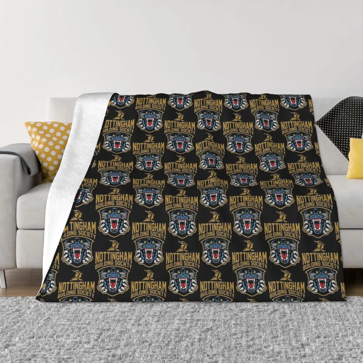 Nottingham Panthers Logo NOT Blanket Bedspread On The Bed Quilt Soft Bed Blanket For Winter