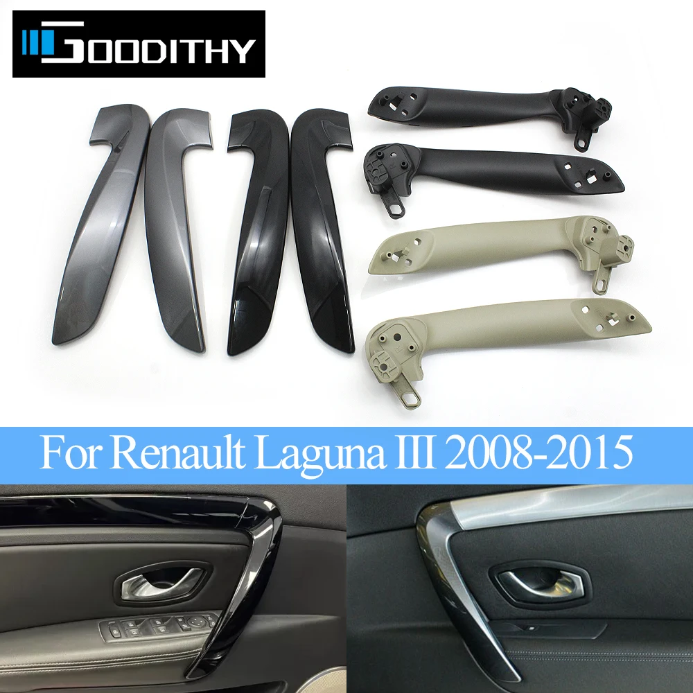 Poignée de porte intérieure avant gauche ou droite, garniture de poignée de porte intérieure pour Renault Laguna 3 III 2008-2015 809600012R