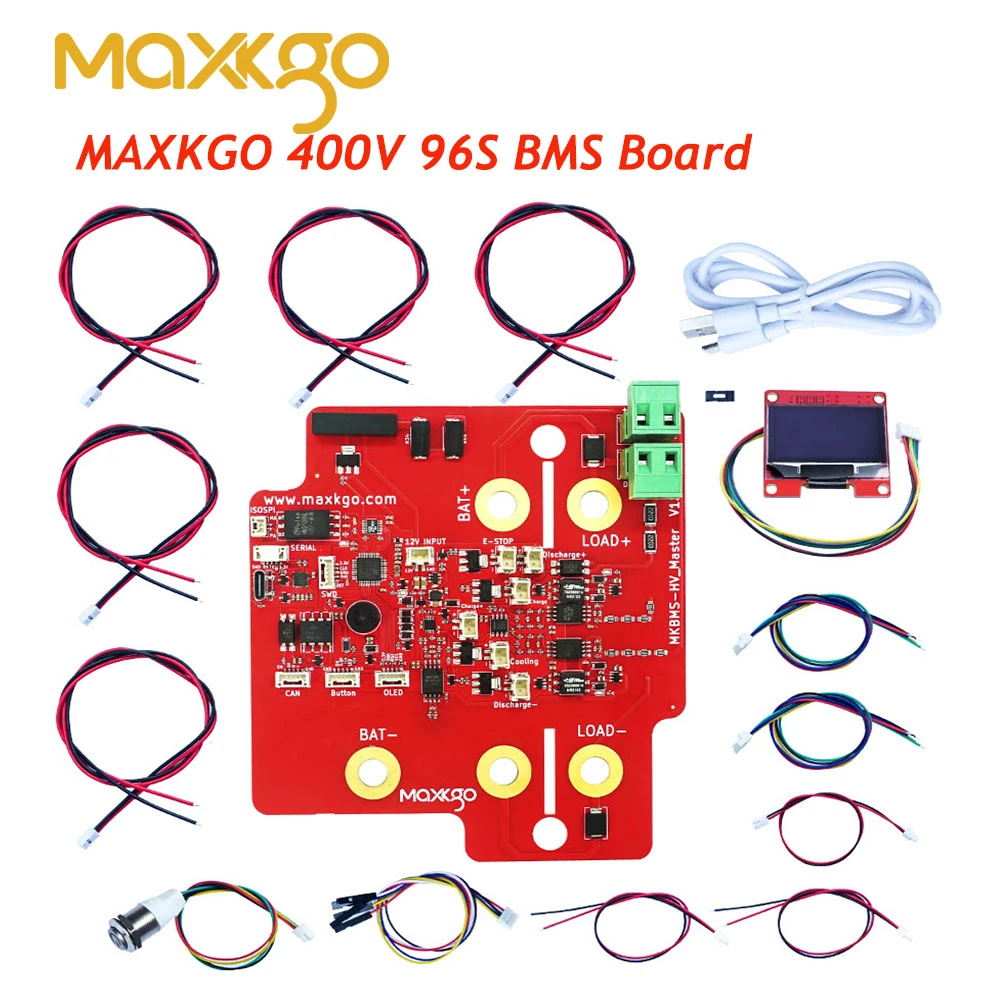 MAXKGO 96S Smart BMS Board 400V High Voltage Master Board Compatible with ENNOID-BMS-TOOL for Forklift Battery Pack