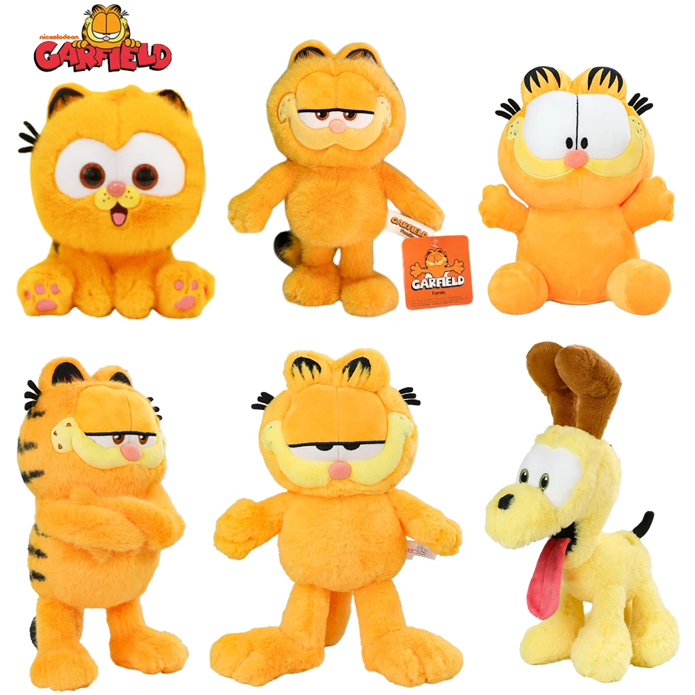 Garfield Odie Dog Original Plush Toy 10-30cm Garfield Cat Teen Adult Version Stuffed Doll Anime Plushie Christmas Birthday Gifts