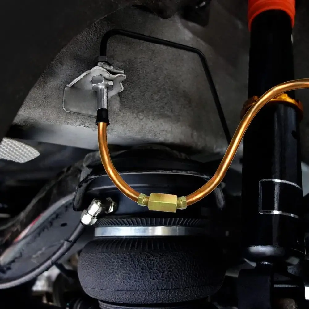 Brass Brake Line Fitting 3/8 Inch-24 Threads 7/16 Inch-24 Threads Inverted Flare Fitting Brake Tube Fittings