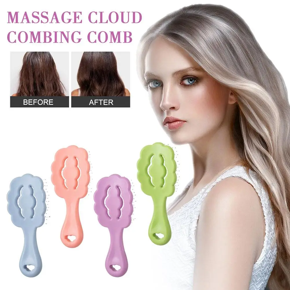 Fluffy Massage Comb Anti-static Portable Straight Hair Children Tool Cloud Scalp Comb Styling Cute Massage Comb Student C5O4