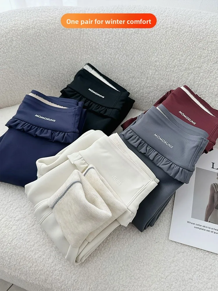 Pantalon de Yoga Fitn taille haute pour femmes, en peau d'arche, Leggings d'exercice chauds, pantalons longs, tenue décontracté